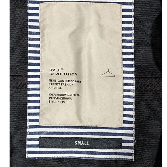 RVLT Revolution Men's Black Hooded Summer Jacket Size S - Picture 13 of 15